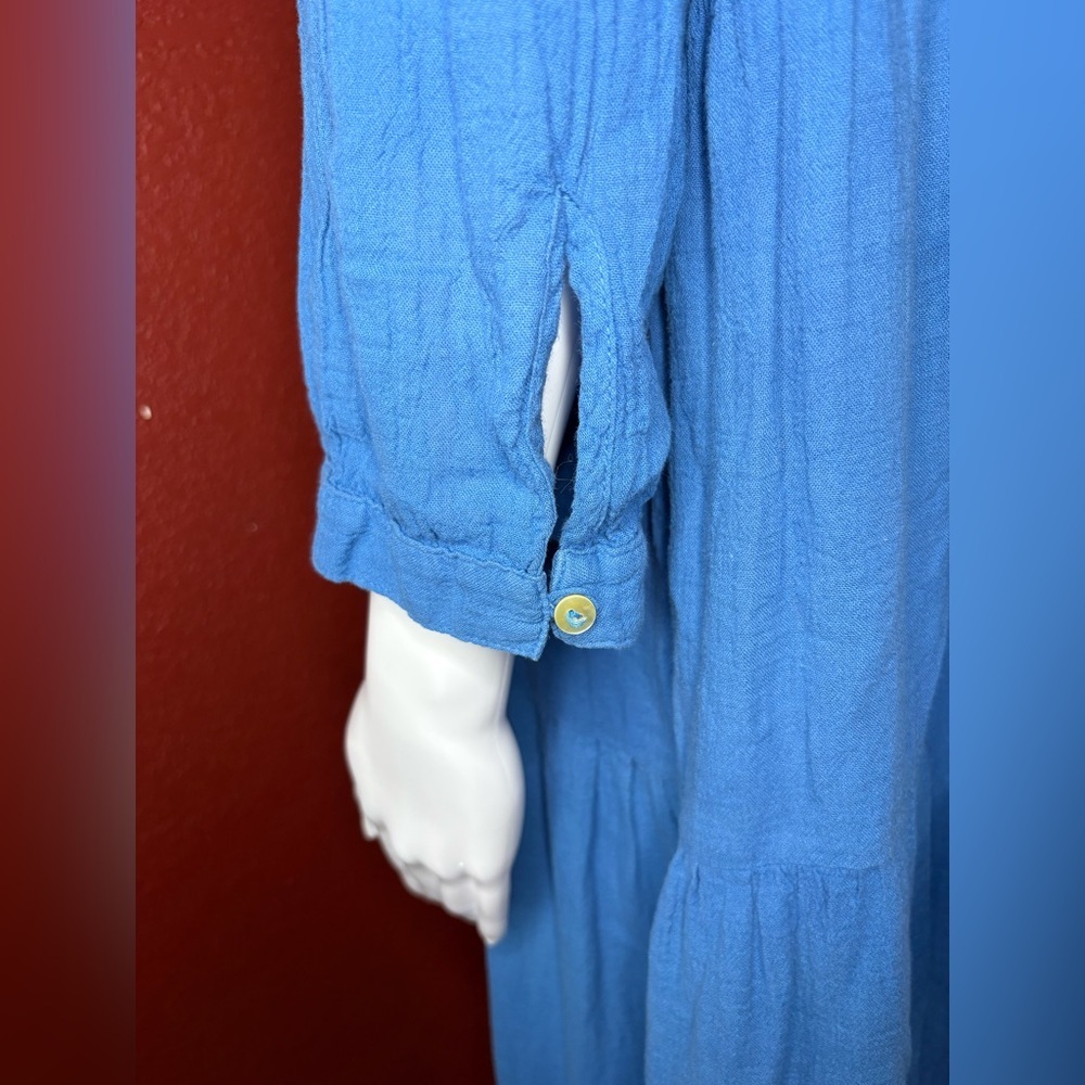Honorine Long Giselle Cover Up in Color Royal Blue. Size S - Picture 3 of 8